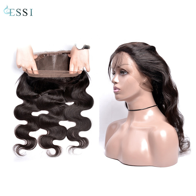 Best supplier China body wave 360 lace frontal natural virgin 100% human hair lace frontal