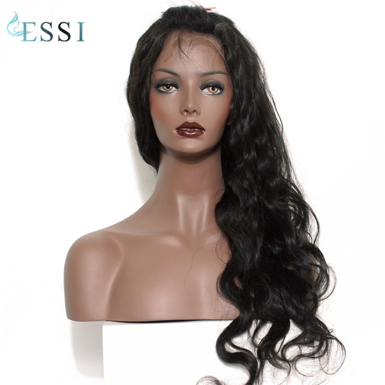 Body wave 26 inch virgin Malaysian human hair 360 lace guleless wig cheap wholesale