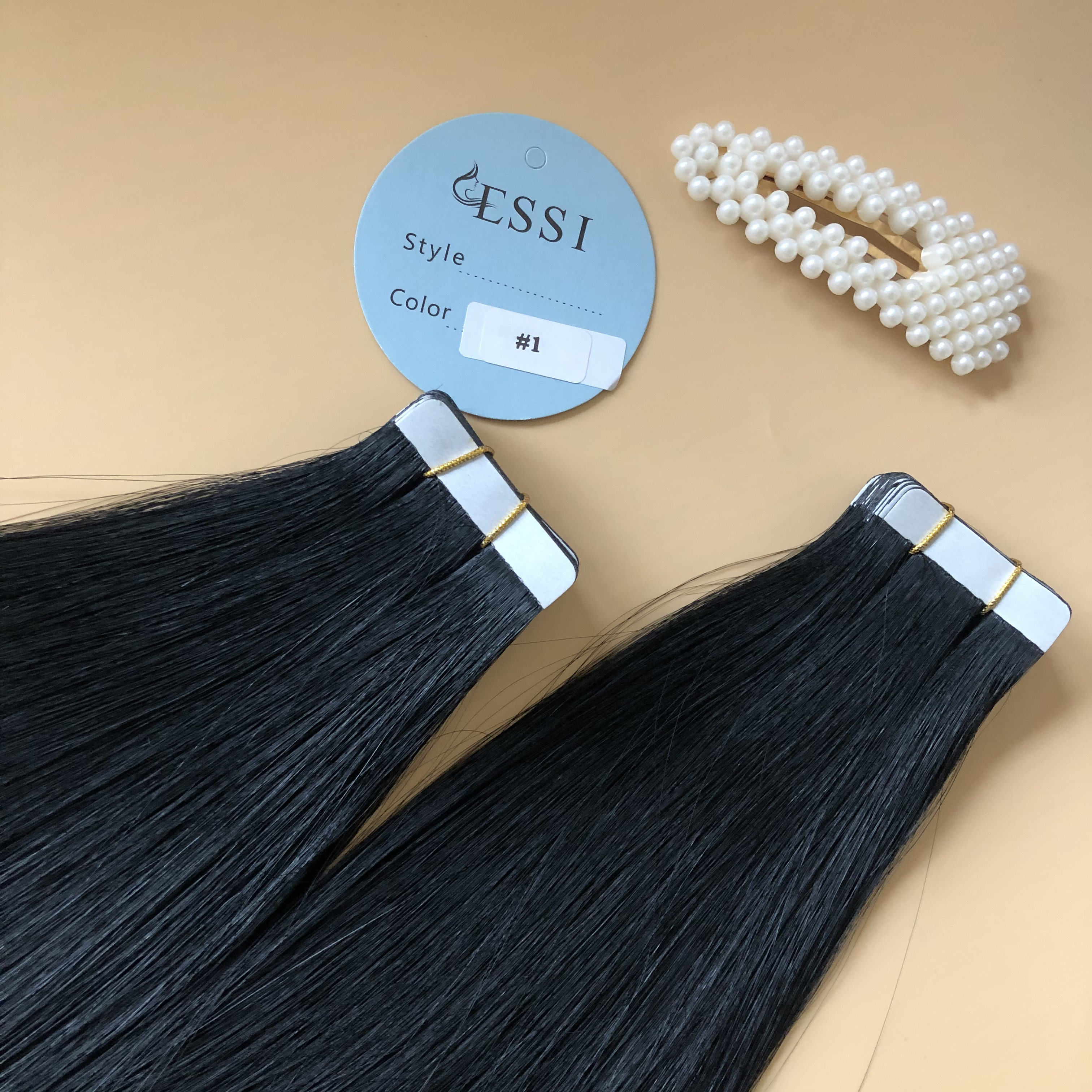 Export To Canada Tape In Hair Extensions Black Color Number 1 Virgin Human Hair Weaves For Ladies
