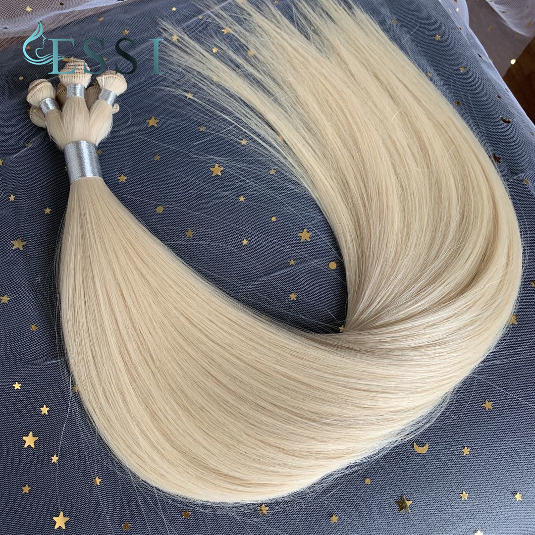Best Real Human Hair Extensions Weave Extensions Light Color 613 For Thin Hair