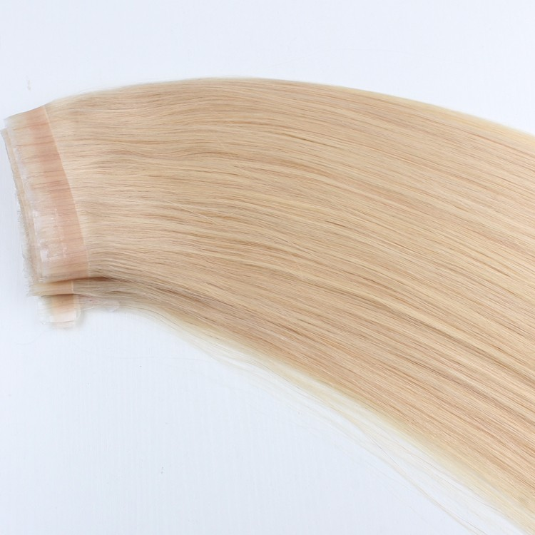 Double Drawn Full Shine PU Skin Hair Weft Human Hair Dread Extensions For Fine Hair 