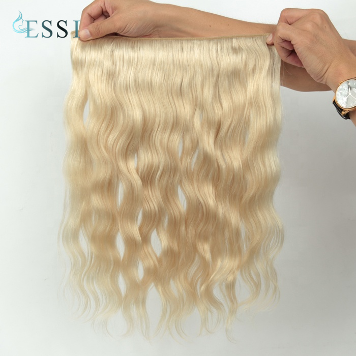  Natural Remy Human Halo Hair Extensions Blonde Colour Cheap Price High Quality