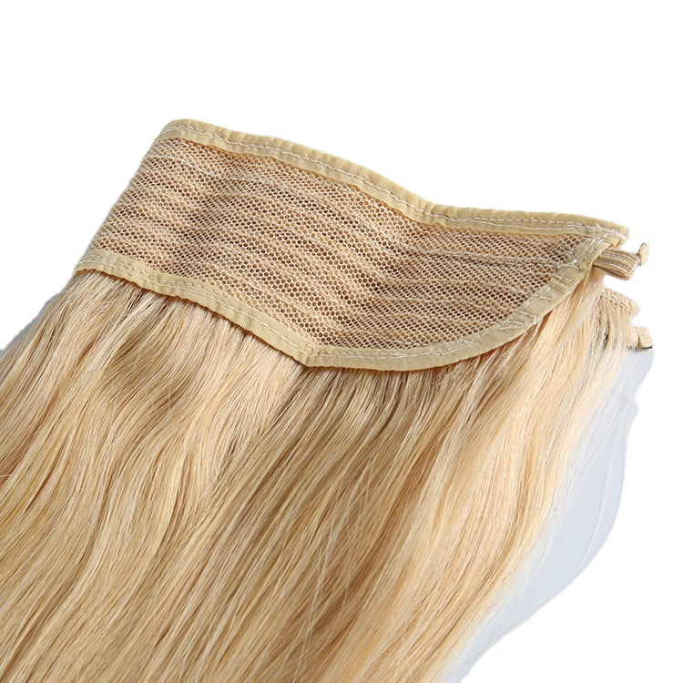  Hair Manufactory Provide Virgin Russian Human Remy hair Halo Hair Extensions Beauty Works