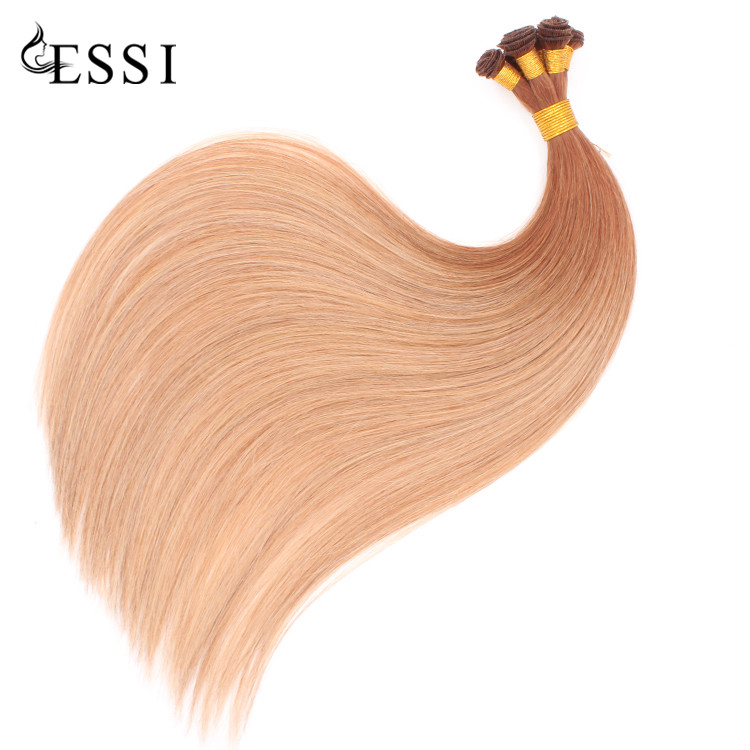 Hot selling best quality 20 inch seamless virgin cuticle human hair extension hand tied weft