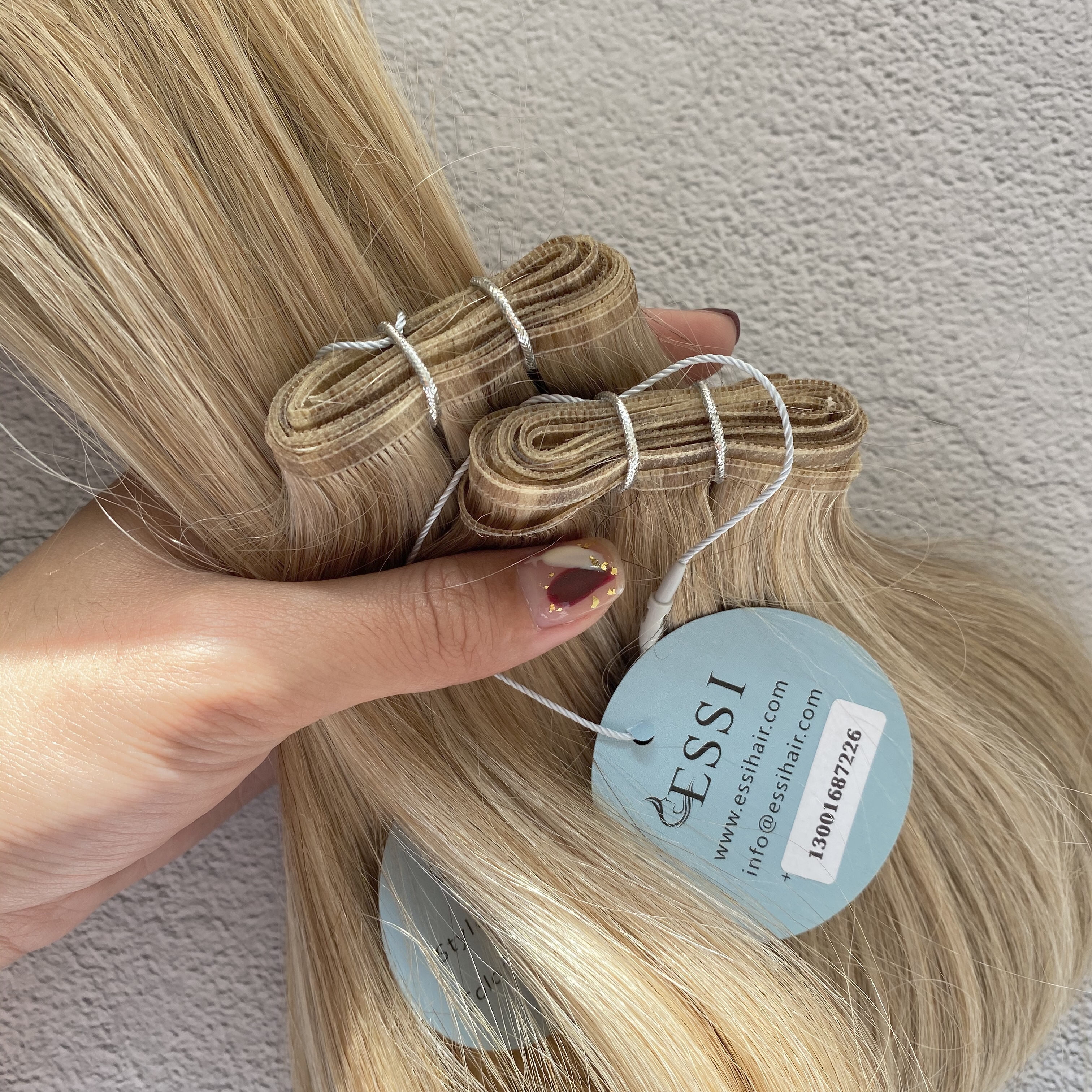  Export To Chile Popular New Type Ribbon Flat Weft Custom Love Remy Human Hair Balayage Piano Blonde Color 18 613 