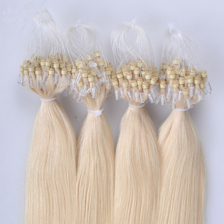 Double Drawn Micro Links Loop Hair 0.5g 0.8g 1g Cheap Micro Ring Hair Extension Light Color 24 Inch